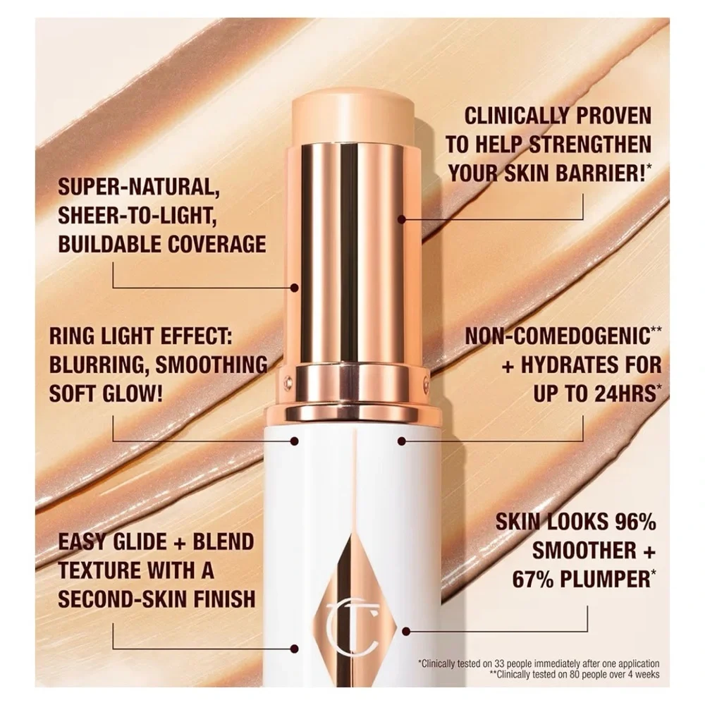 NWT NIB Charlotte Tilbury Unreal Skin Tint Hydrating Foundation Stick (16 Deep)